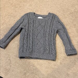 Cozy Kids Gray Cable Knit Sweater